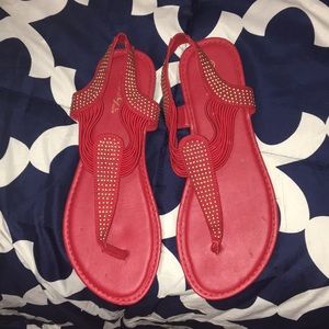 Red sandals